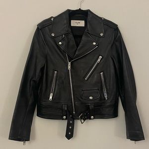 Celine Classic Leather Biker Jacket in Lambskin Size M